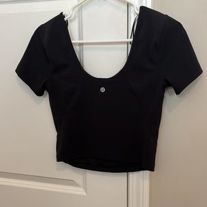 Lululemon black align tee. size 6. Great condition, worn once.